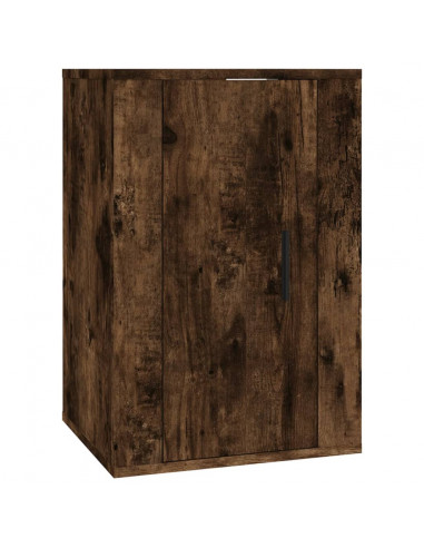 Set di Mobili Porta TV 4 pz Rovere Fumo in Legno Multistrato