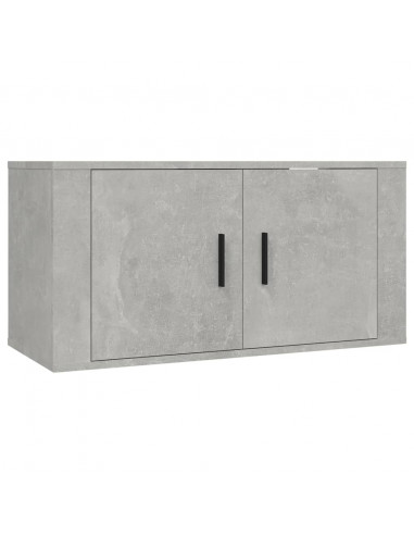 Set di Mobili Porta TV 4 pz Grigio Cemento in Legno Multistrato