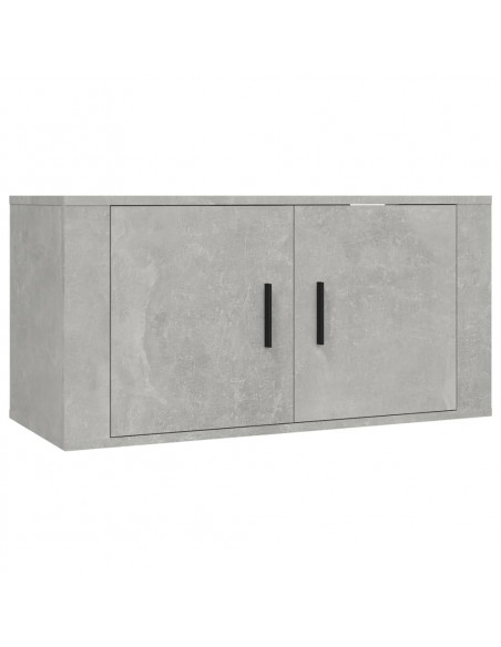 Set di Mobili Porta TV 4 pz Grigio Cemento in Legno Multistrato