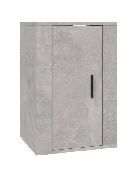 Set di Mobili Porta TV 4 pz Grigio Cemento in Legno Multistrato