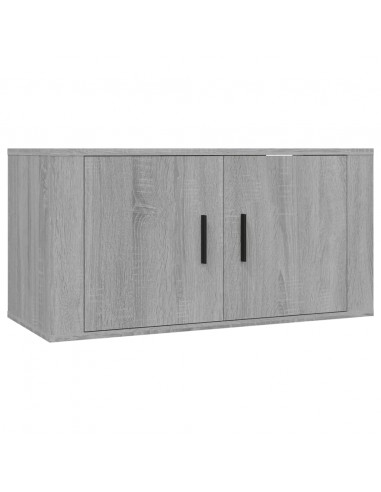 Set di Mobili Porta TV 4 pz Grigio Sonoma in Legno Multistrato