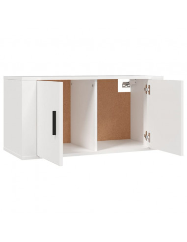 Mobili Porta TV a Parete 3 pz Bianco 80x34,5x40 cm