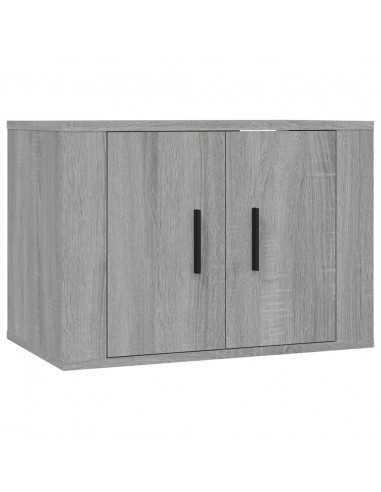 Mobili Porta TV a Parete 2 pz Grigio Sonoma 57x34,5x40 cm