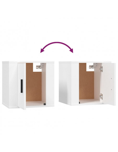 Set di Mobili Porta TV 4 pz Bianco in Legno Multistrato