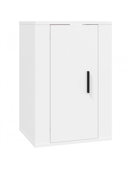 Set di Mobili Porta TV 5 pz Bianco in Legno Multistrato