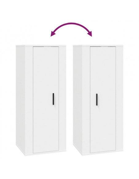 Set di Mobili Porta TV 5 pz Bianco in Legno Multistrato