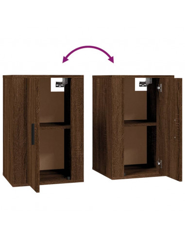 Set Mobili Porta TV 3 pz Rovere Marrone in Legno Multistrato