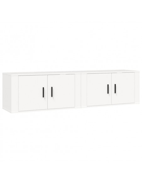 Mobili Porta TV a Parete 2 pz Bianco 80x34,5x40 cm