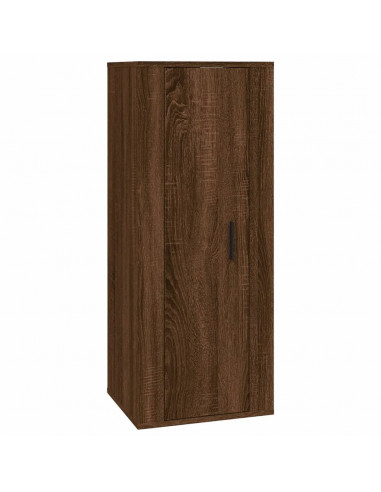 Set Mobili Porta TV 3 pz Rovere Marrone in Legno Multistrato