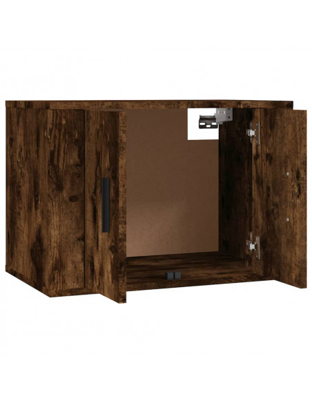 Mobili Porta TV a Parete 2 pz Rovere Fumo 57x34,5x40 cm