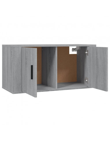 Mobili Porta TV a Parete 2 pz Grigio Sonoma 80x34,5x40 cm