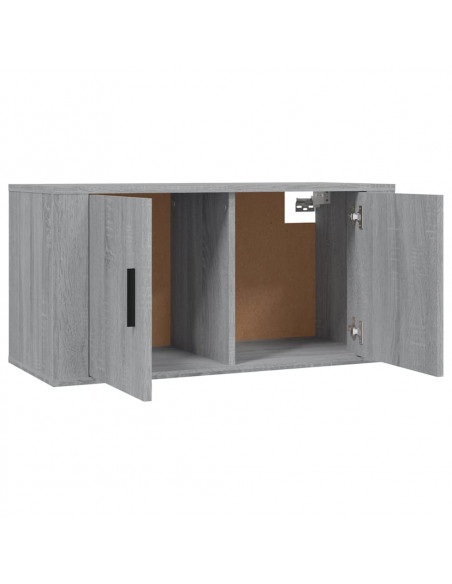 Mobili Porta TV a Parete 2 pz Grigio Sonoma 80x34,5x40 cm