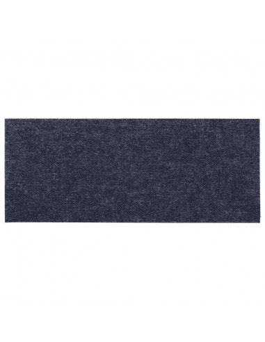 Tappeti Adesivi Rettangolari per Scale 15pz 60x25 cm Grigio Blu