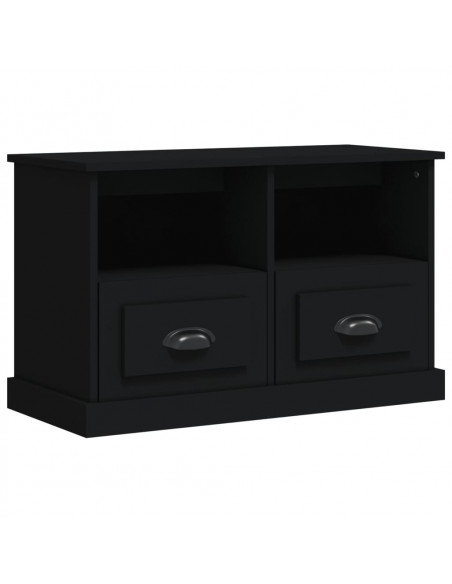 Mobile Porta TV Nero 80x35x50 cm in Legno Multistrato