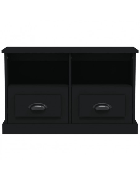 Mobile Porta TV Nero 80x35x50 cm in Legno Multistrato