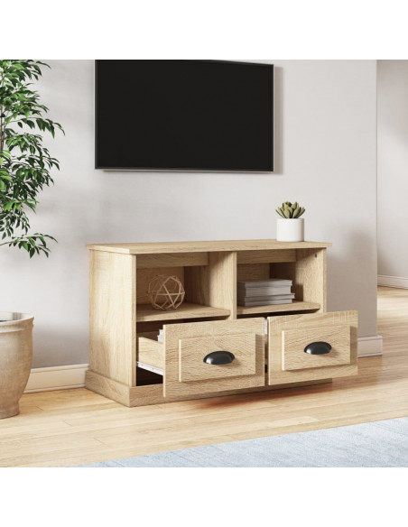 Mobile Porta TV Rovere Sonoma 80x35x50 cm in Legno Multistrato