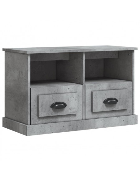 Mobile Porta TV Grigio Cemento 80x35x50 cm in Legno Multistrato