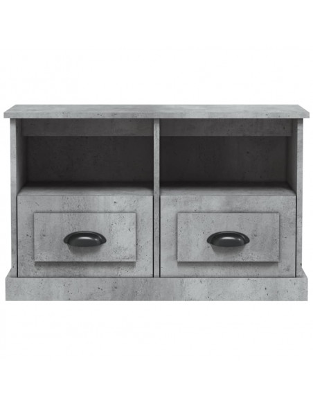 Mobile Porta TV Grigio Cemento 80x35x50 cm in Legno Multistrato