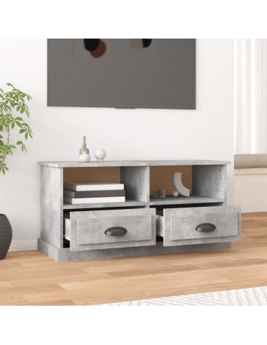 Mobile Porta TV Grigio Cemento 93x35,5x45cm Legno Multistrato