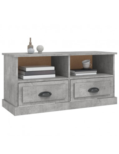 Mobile Porta TV Grigio Cemento 93x35,5x45cm Legno Multistrato