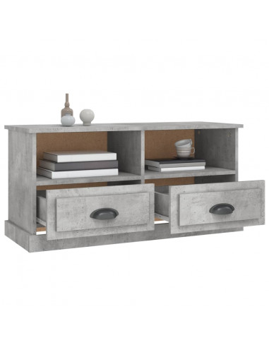 Mobile Porta TV Grigio Cemento 93x35,5x45cm Legno Multistrato