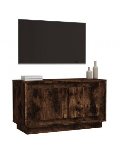 Mobile Porta TV Rovere Fumo 80x35x45 cm in Legno Multistrato
