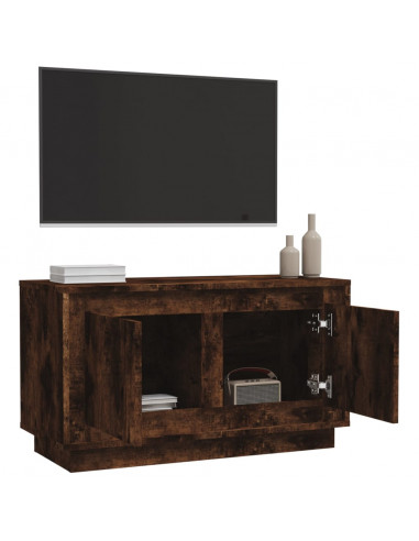 Mobile Porta TV Rovere Fumo 80x35x45 cm in Legno Multistrato