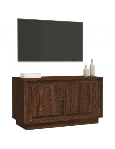 Mobile Porta TV Rovere Marrone 80x35x45 cm in Legno Multistrato