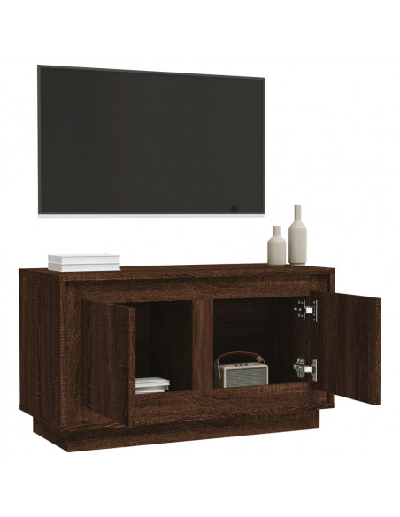Mobile Porta TV Rovere Marrone 80x35x45 cm in Legno Multistrato