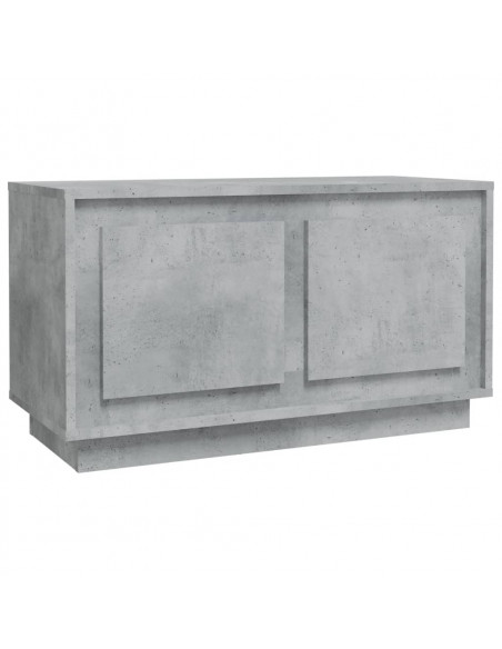 Mobile Porta TV Grigio Cemento 80x35x45 cm in Legno Multistrato