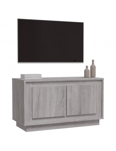 Mobile Porta TV Grigio Sonoma 80x35x45 cm in Legno Multistrato