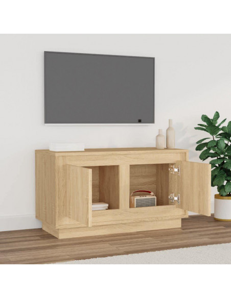 Mobile Porta TV Rovere Sonoma 80x35x45 cm in Legno Multistrato
