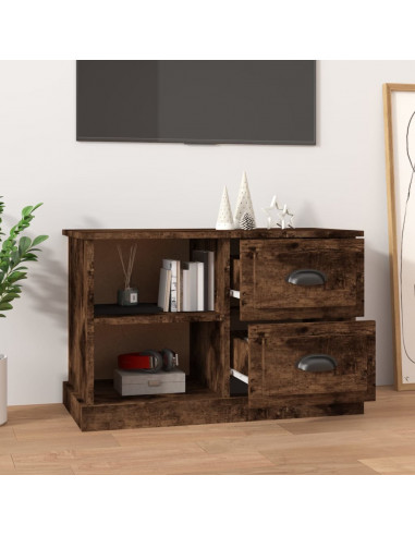 Mobile Porta TV Rovere Fumo 73x35,5x47,5 cm Legno Multistrato