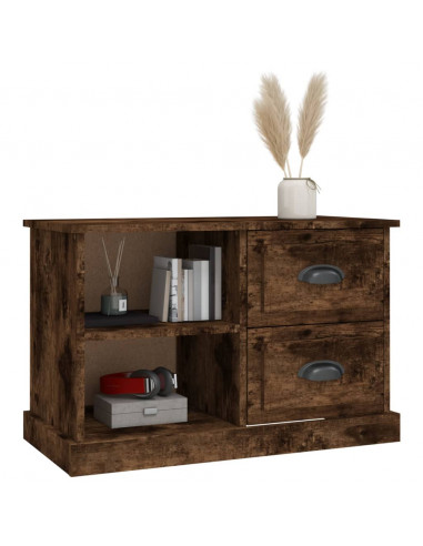 Mobile Porta TV Rovere Fumo 73x35,5x47,5 cm Legno Multistrato