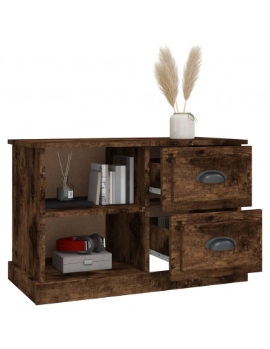 Mobile Porta TV Rovere Fumo 73x35,5x47,5 cm Legno Multistrato