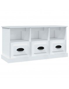 Mobile Porta TV Bianco 100x35x50 cm in Legno Multistrato 2