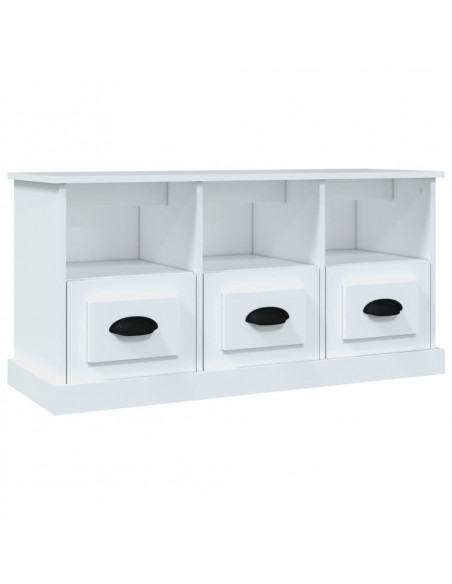 Mobile Porta TV Bianco 100x35x50 cm in Legno Multistrato