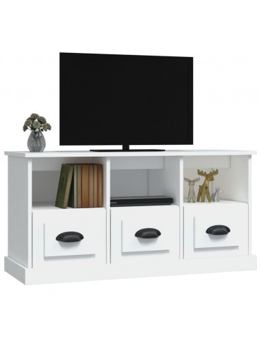 Mobile Porta TV Bianco 100x35x50 cm in Legno Multistrato