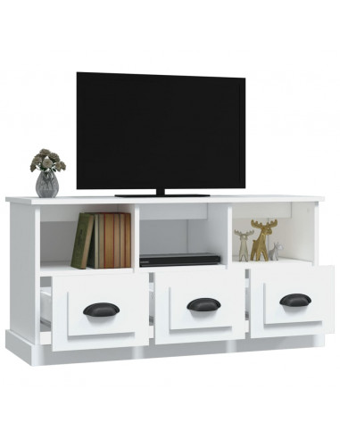 Mobile Porta TV Bianco 100x35x50 cm in Legno Multistrato