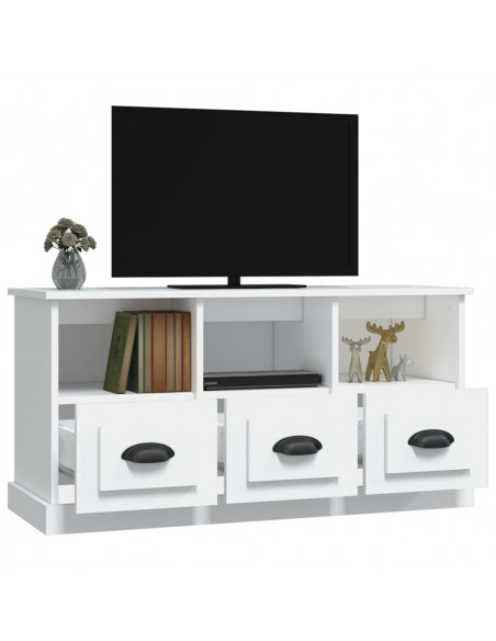 Mobile Porta TV Bianco 100x35x50 cm in Legno Multistrato