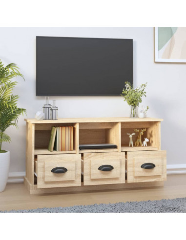 Mobile per TV Rovere Sonoma 100x35x50 cm in Legno Multistrato