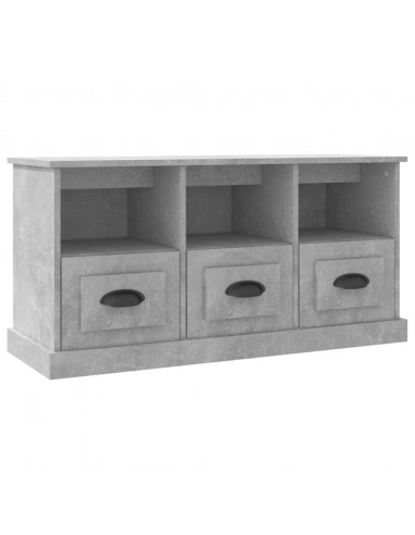 Mobile per TV Grigio Cemento 100x35x50 cm in Legno Multistrato