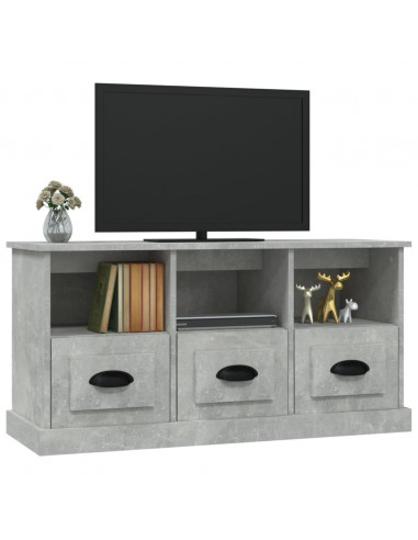 Mobile per TV Grigio Cemento 100x35x50 cm in Legno Multistrato