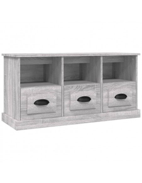 Mobile Porta TV Grigio Sonoma 100x35x50 cm in Legno Multistrato