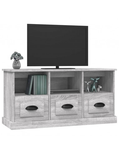 Mobile Porta TV Grigio Sonoma 100x35x50 cm in Legno Multistrato