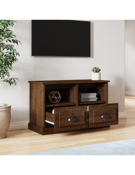 Mobile Porta TV Rovere Marrone 80x35x50 cm in Legno Multistrato