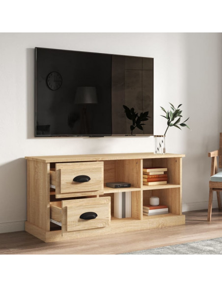Mobile TV Rovere Sonoma 102x35,5x47,5 cm in Legno Multistrato
