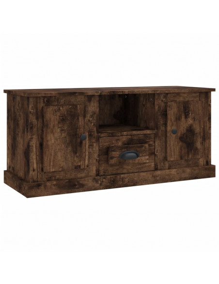 Mobile TV Rovere Fumo 100x35,5x45 cm in Legno Multistrato