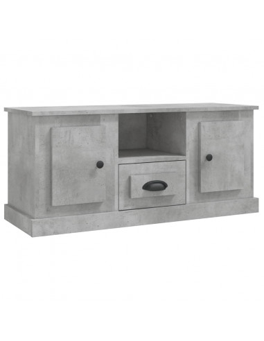 Mobile Porta TV Grigio Cemento 100x35,5x45cm Legno Multistrato