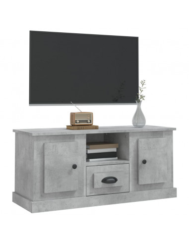 Mobile Porta TV Grigio Cemento 100x35,5x45cm Legno Multistrato